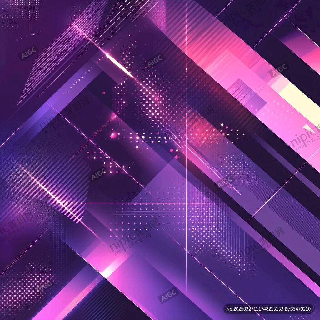 炫彩幾何線條科技風背景
