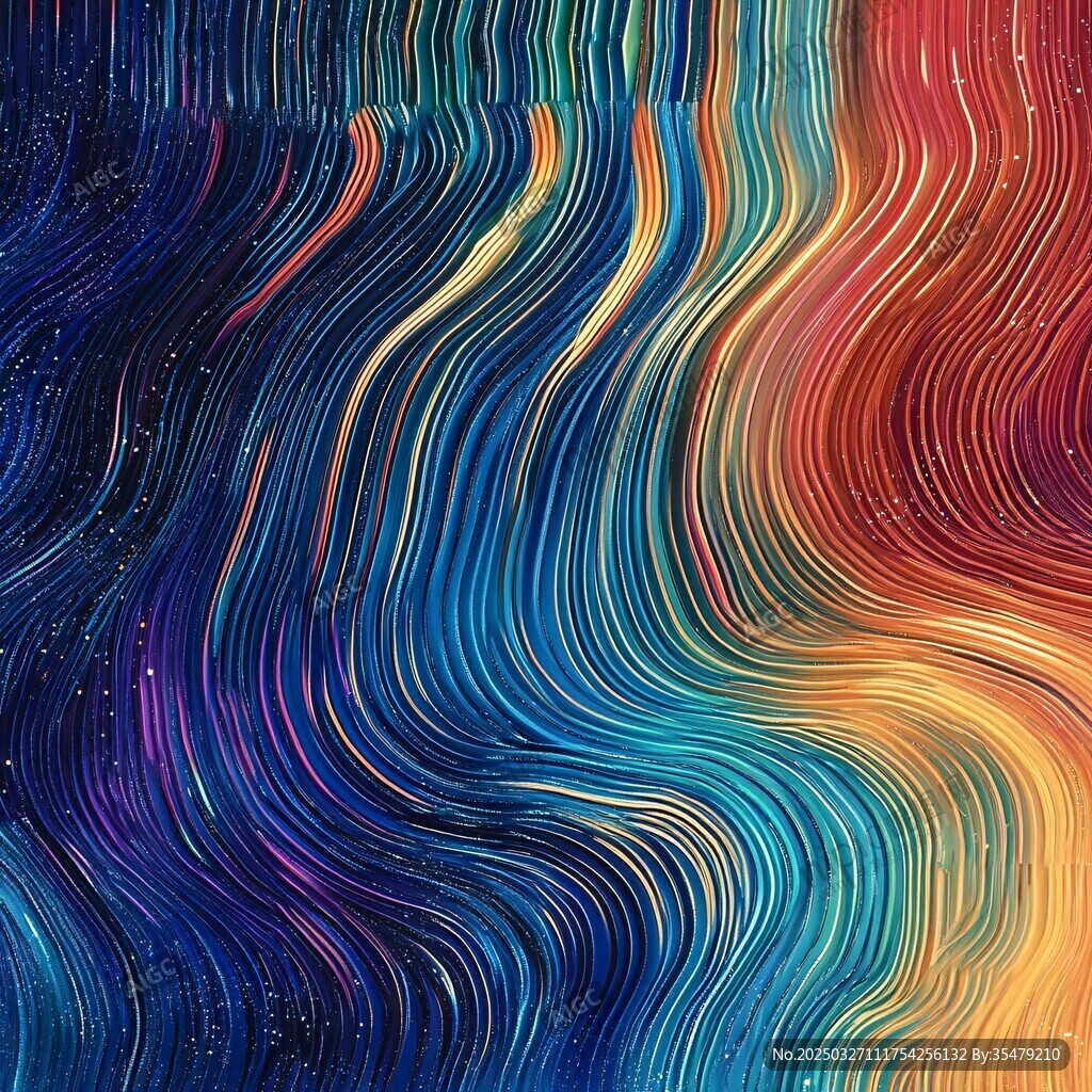 夢幻炫彩線條抽象藝術背景