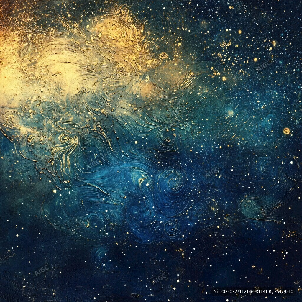 夢幻星空宇宙抽象藝術圖景