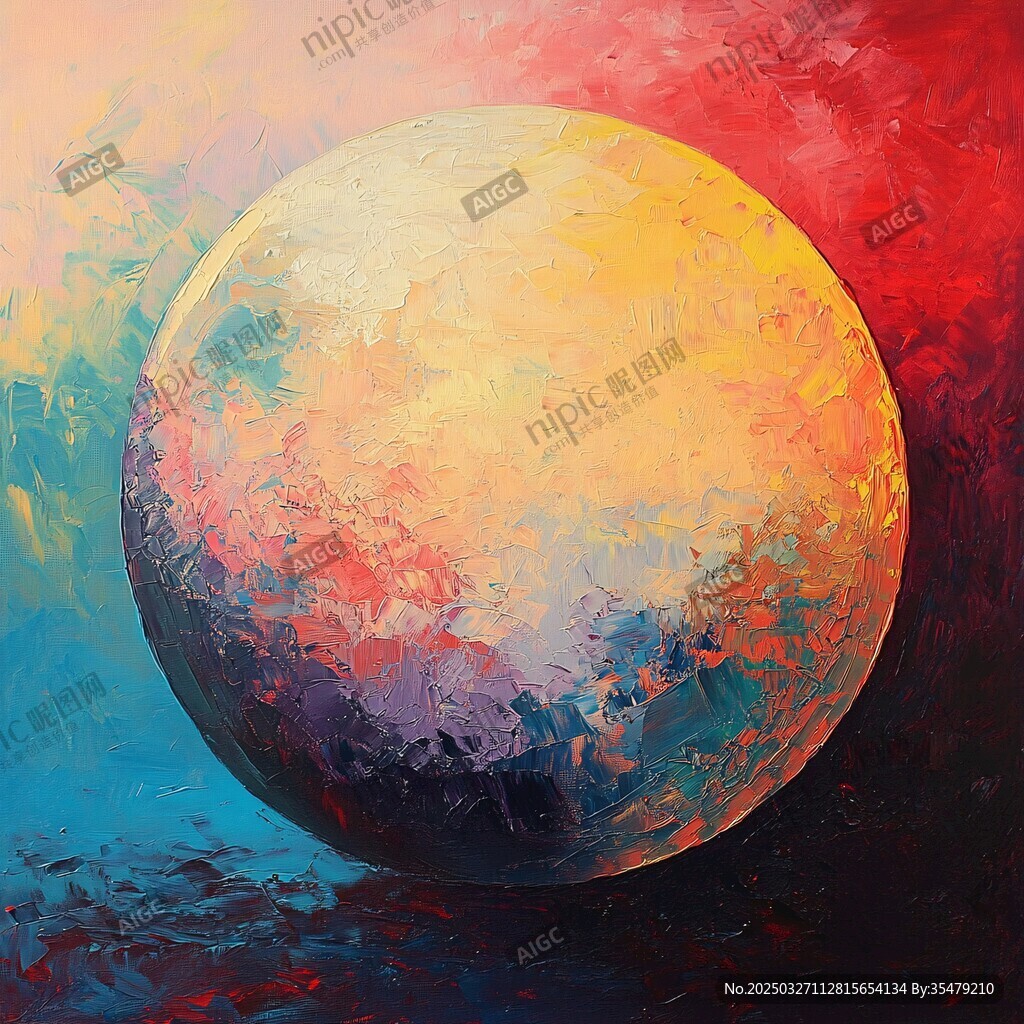 夢幻星球油畫藝術作品
