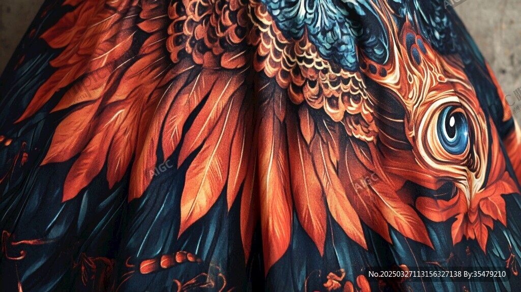 奇幻鳳凰羽翼精美圖案