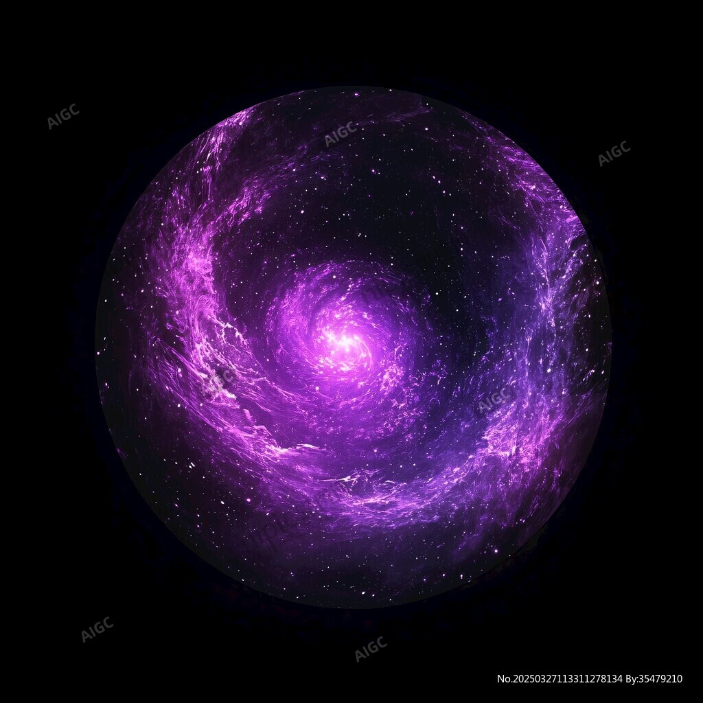 夢幻紫色旋渦狀宇宙星球