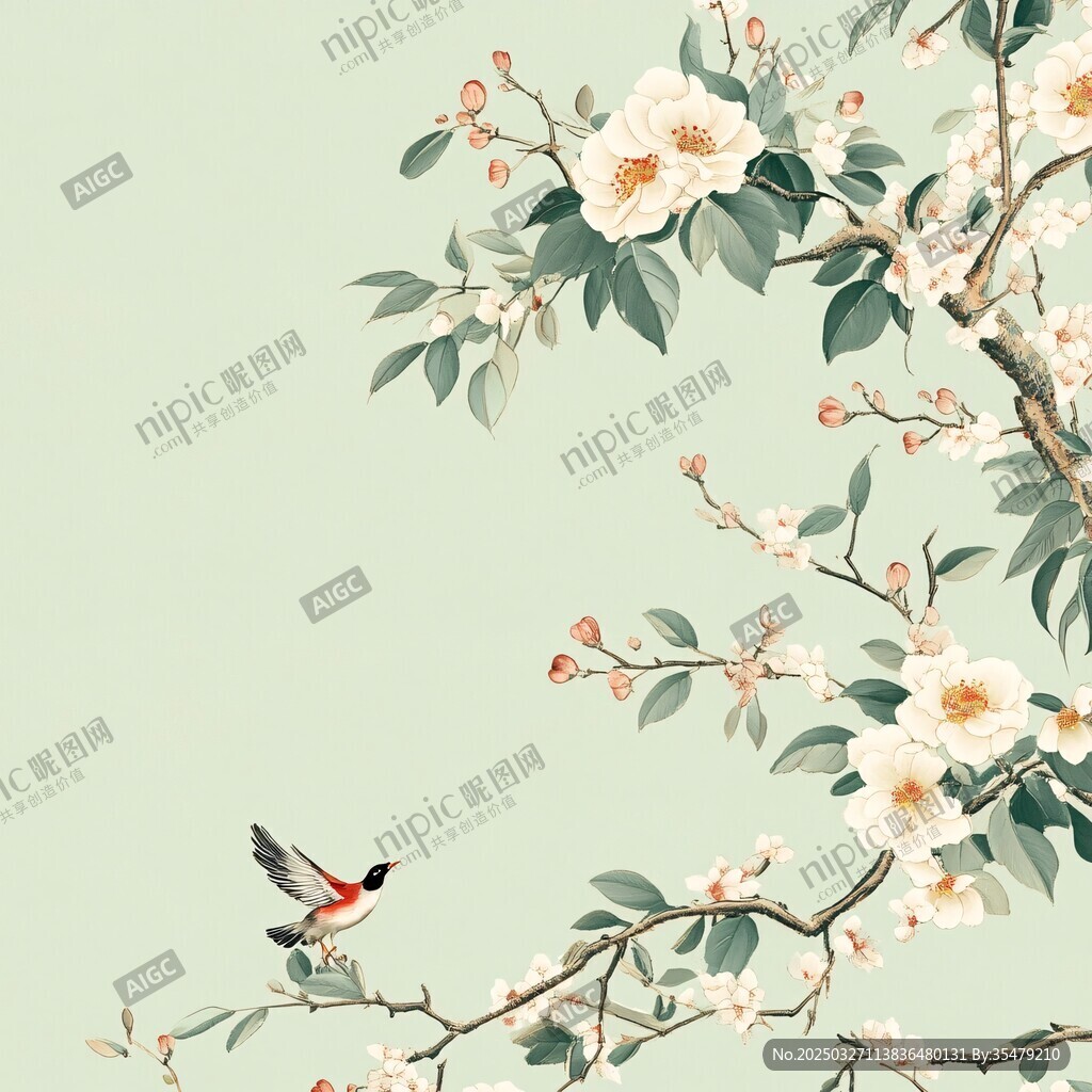 花鳥(niǎo)圖繪 清新中式風(fēng)