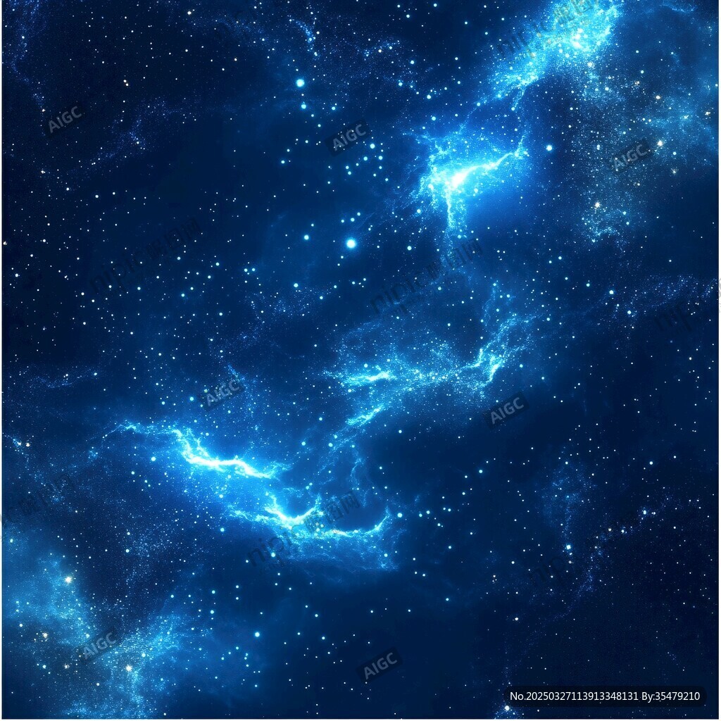 梦幻蓝色星空宇宙背景图 梦幻蓝色星空宇宙背景图