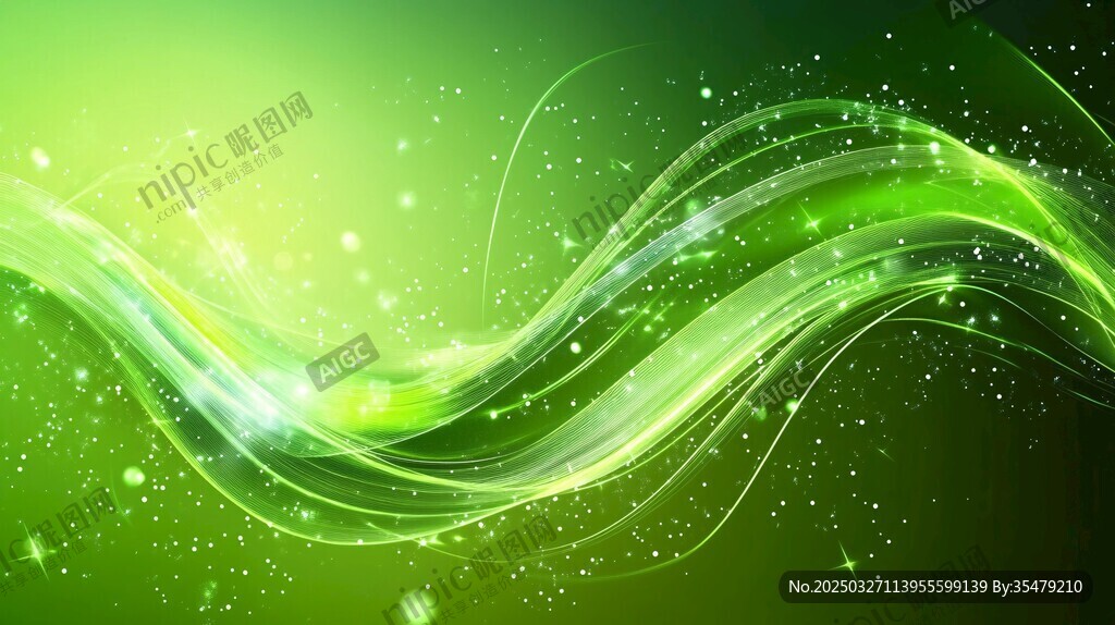 夢幻綠波背景圖