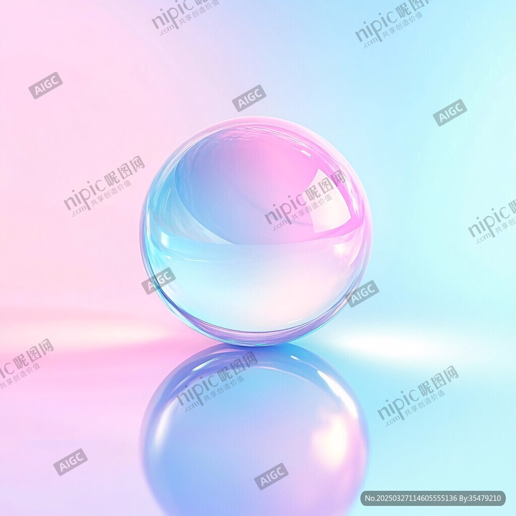 夢幻漸變透明水晶球