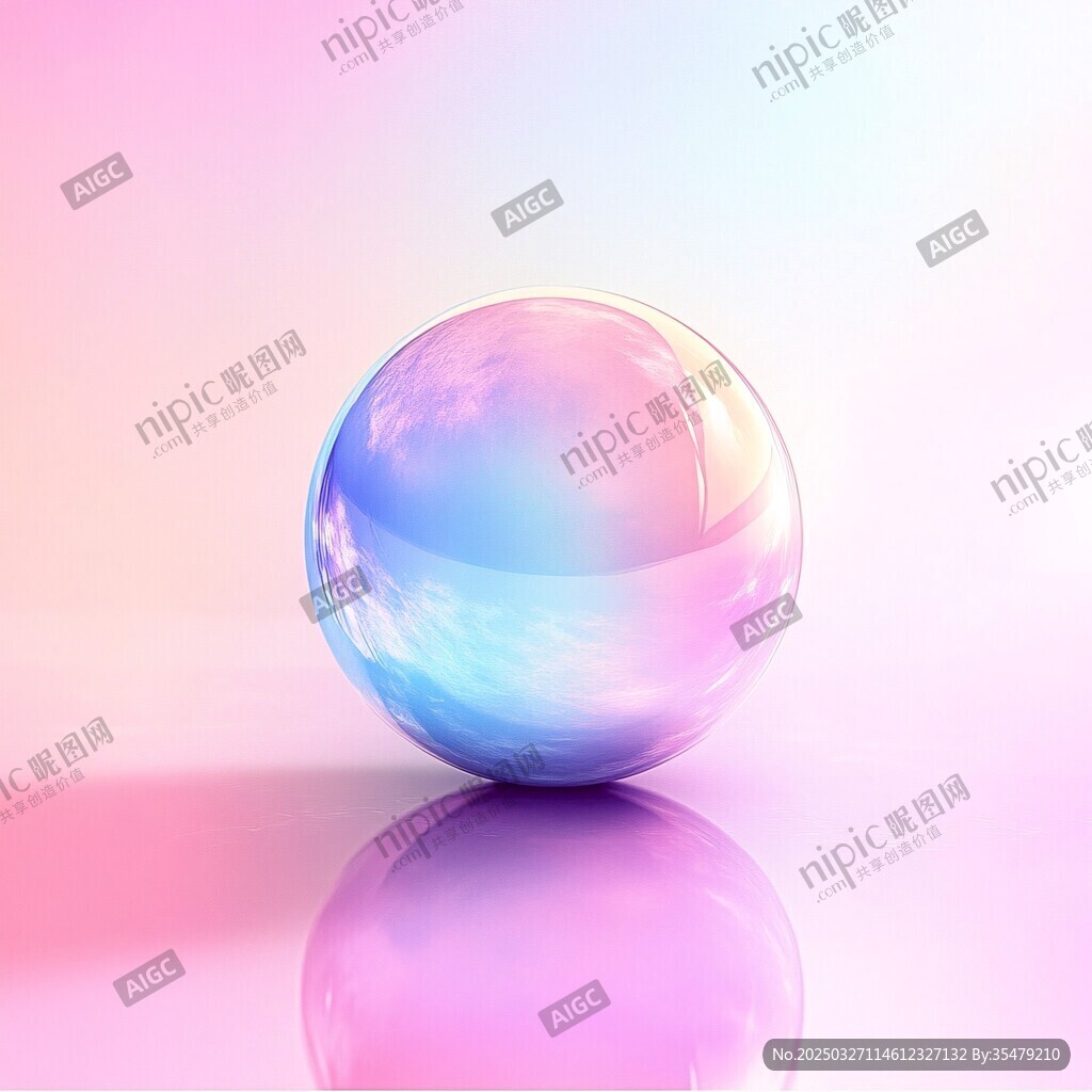 夢(mèng)幻漸變透明球體