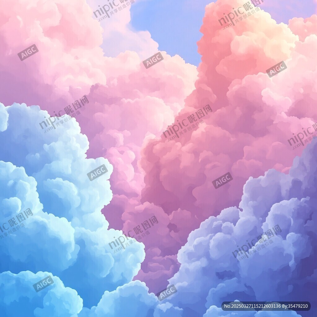 夢幻絢麗的多彩云朵景觀