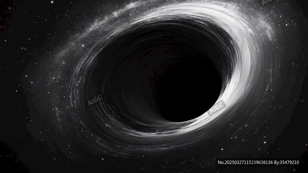 神秘黑洞的宇宙壯麗景象