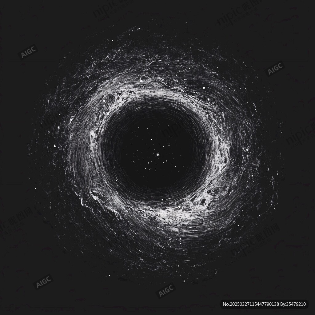 宇宙黑洞旋渦抽象背景圖