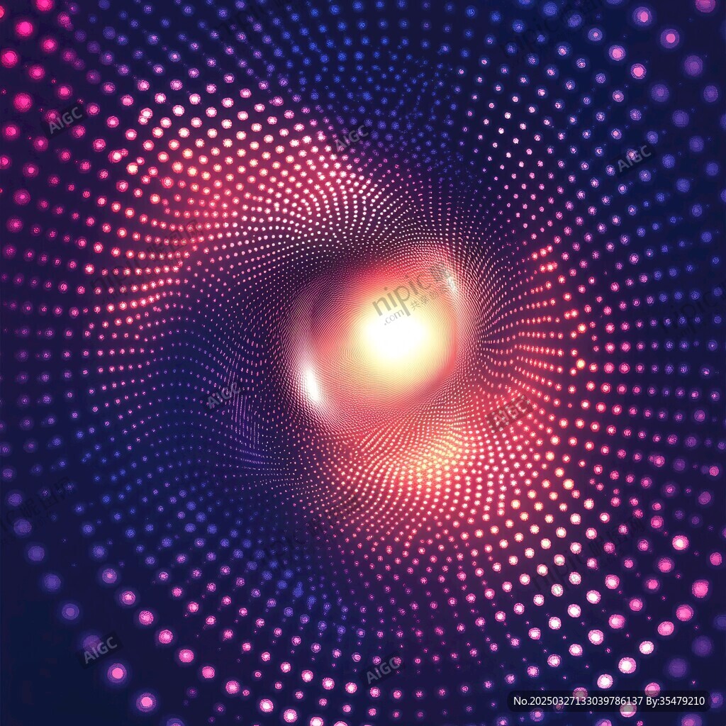 夢(mèng)幻炫彩粒子漩渦背景圖