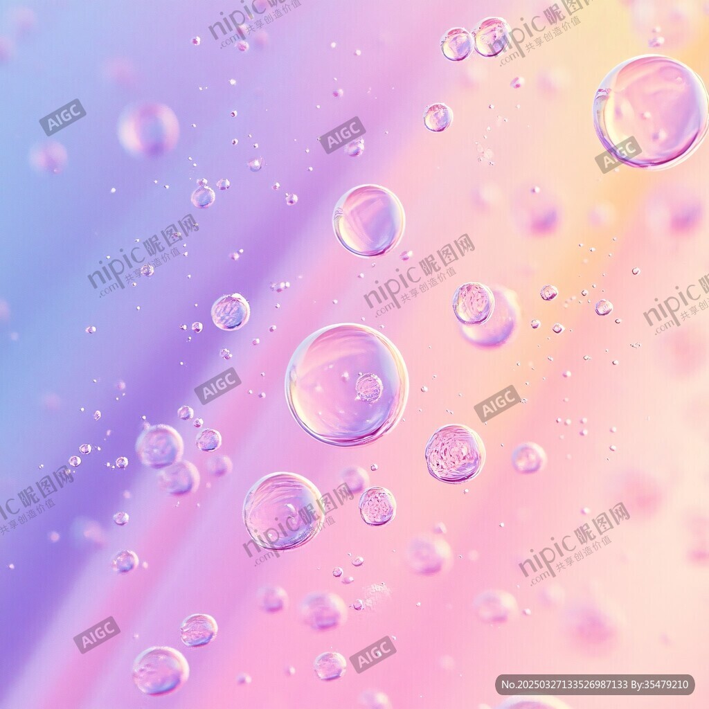 夢幻氣泡 絢爛色彩背景
