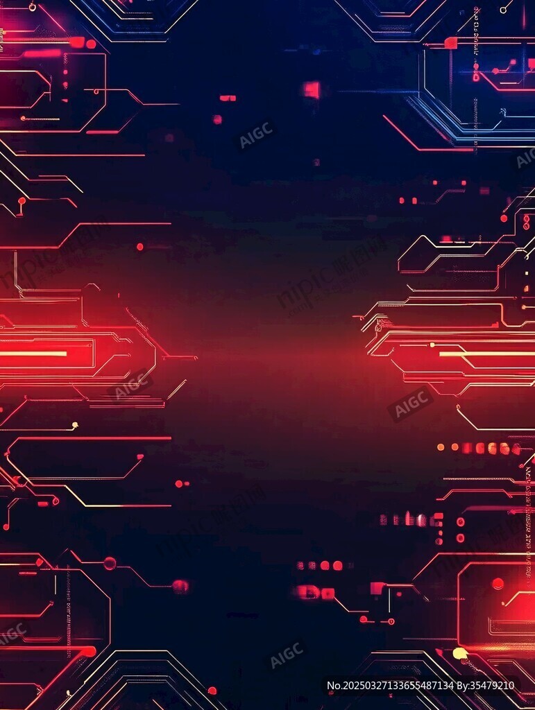 科技感炫酷電路背景圖