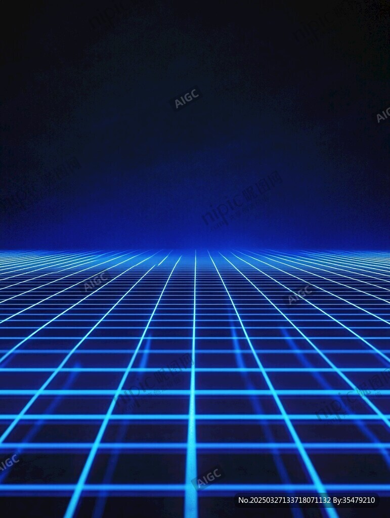 藍色網格科技感背景畫面