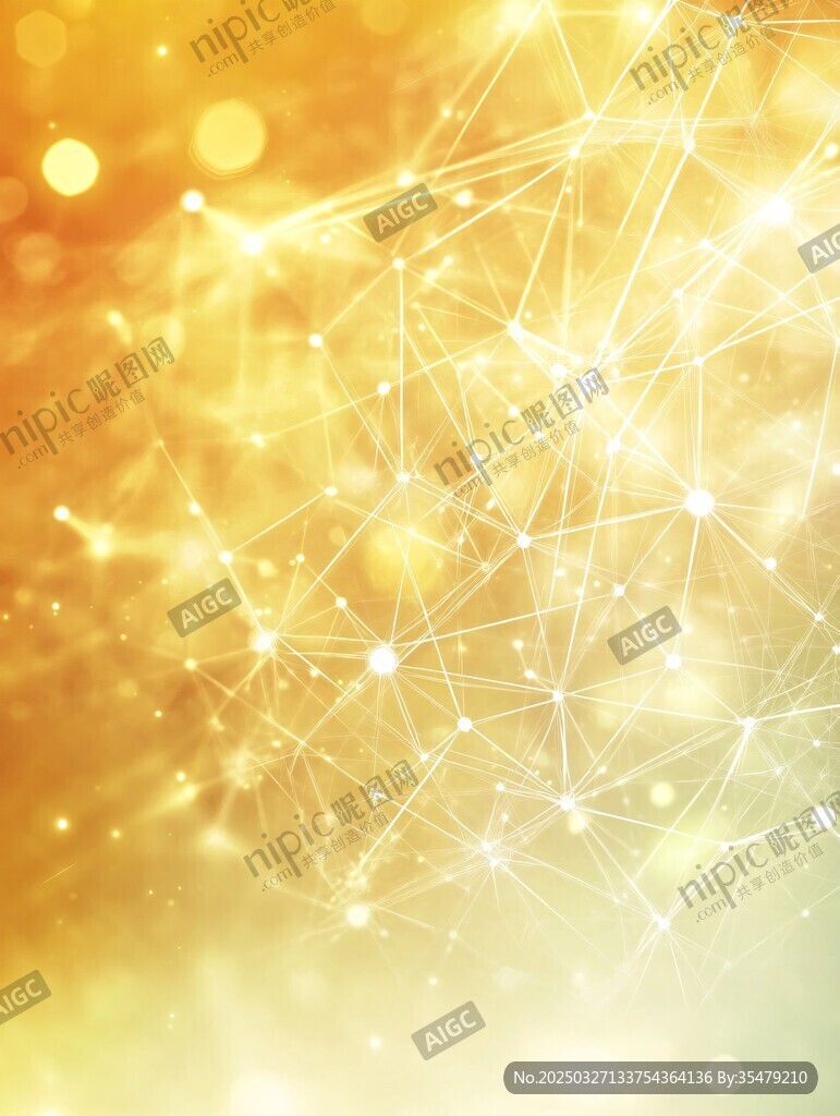 金色科技感線條光影背景圖