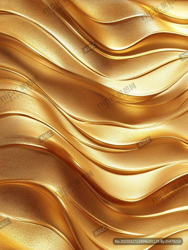 金色波浪紋理背景圖案