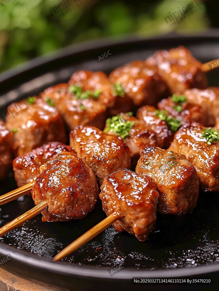 美味烤肉串 色澤誘人