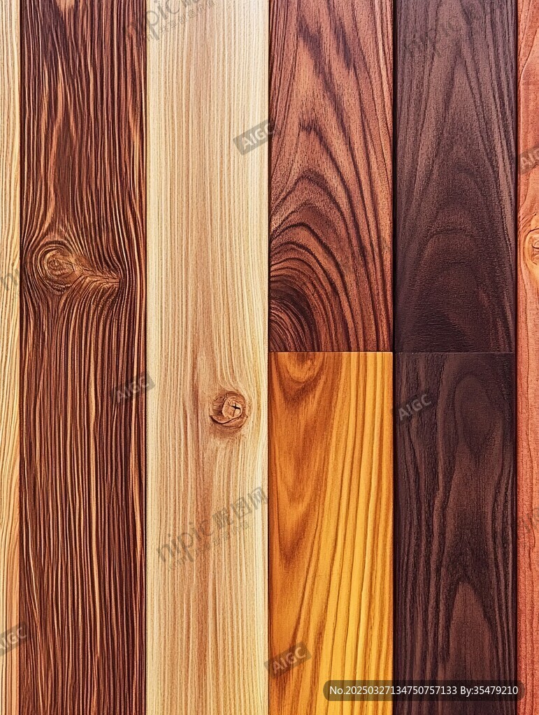 多樣木紋拼接紋理展示