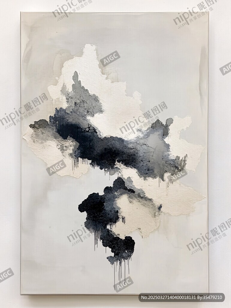 水墨抽象畫(huà)作藝術(shù)展示