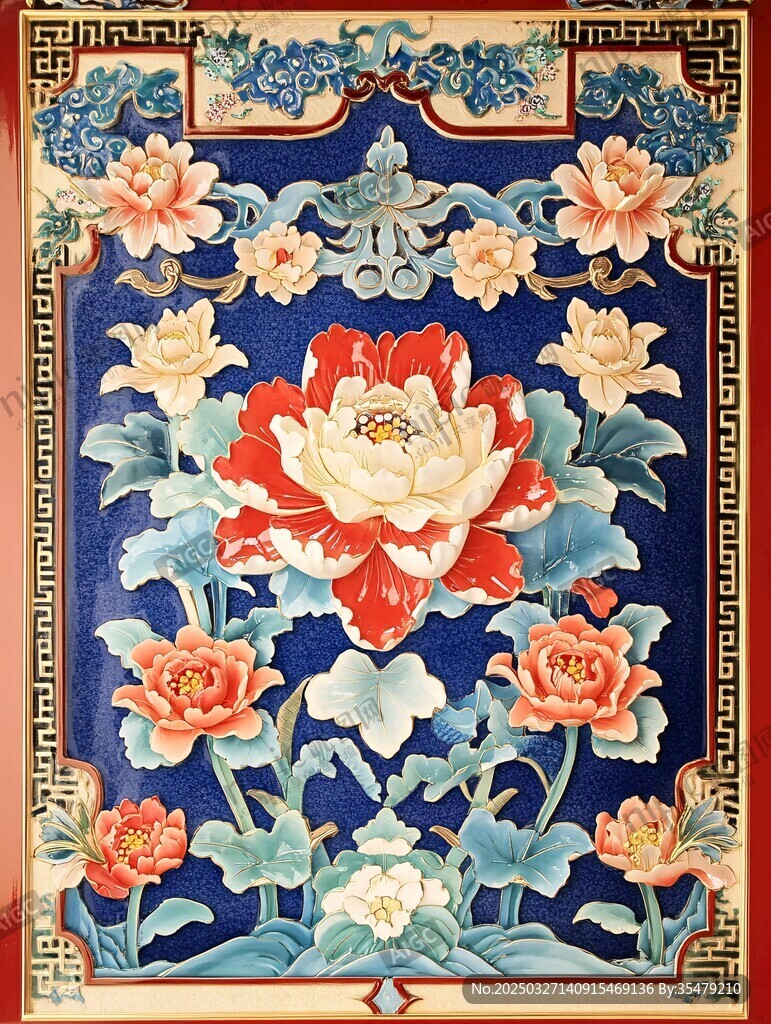 中式傳統(tǒng)花卉紋樣圖案