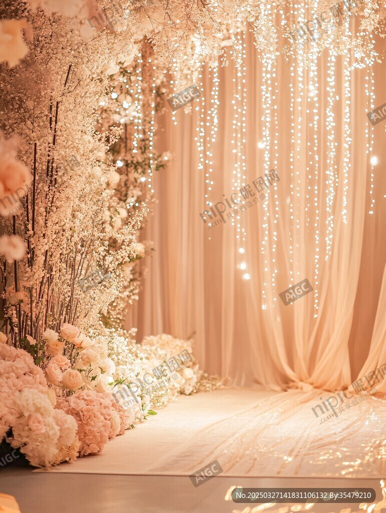 夢幻粉色系浪漫婚禮場景