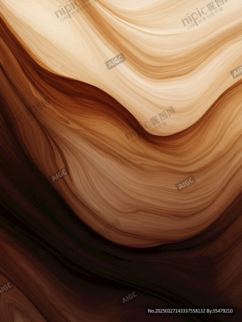 流動的棕黃色抽象紋理圖案