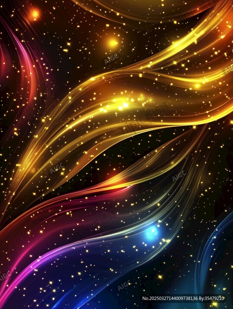 炫彩流光星空動感背景圖