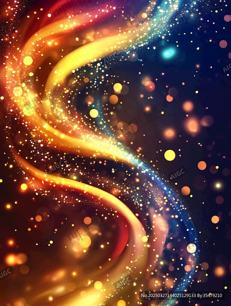夢(mèng)幻流光溢彩粒子背景圖