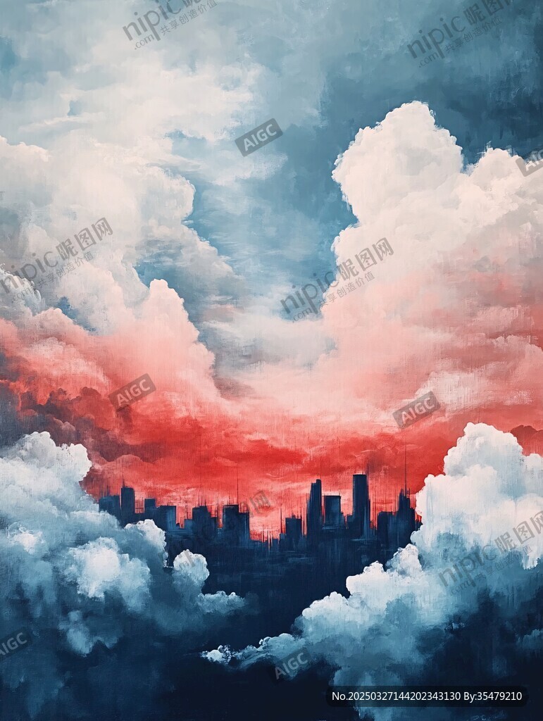 云海中的夢(mèng)幻城市天際線