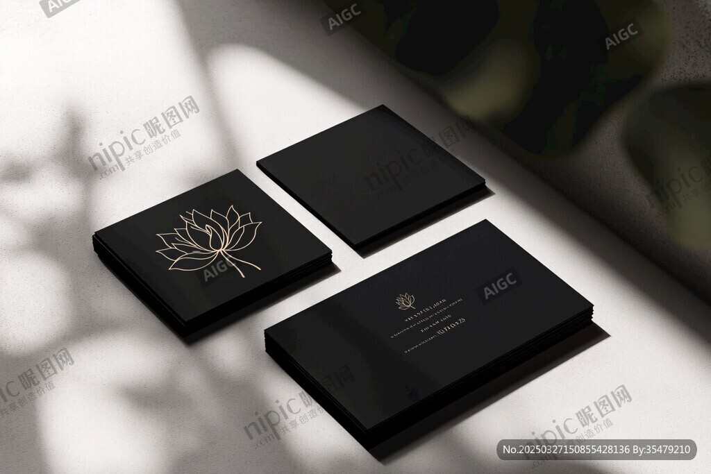 黑色精致蓮花圖案包裝盒
