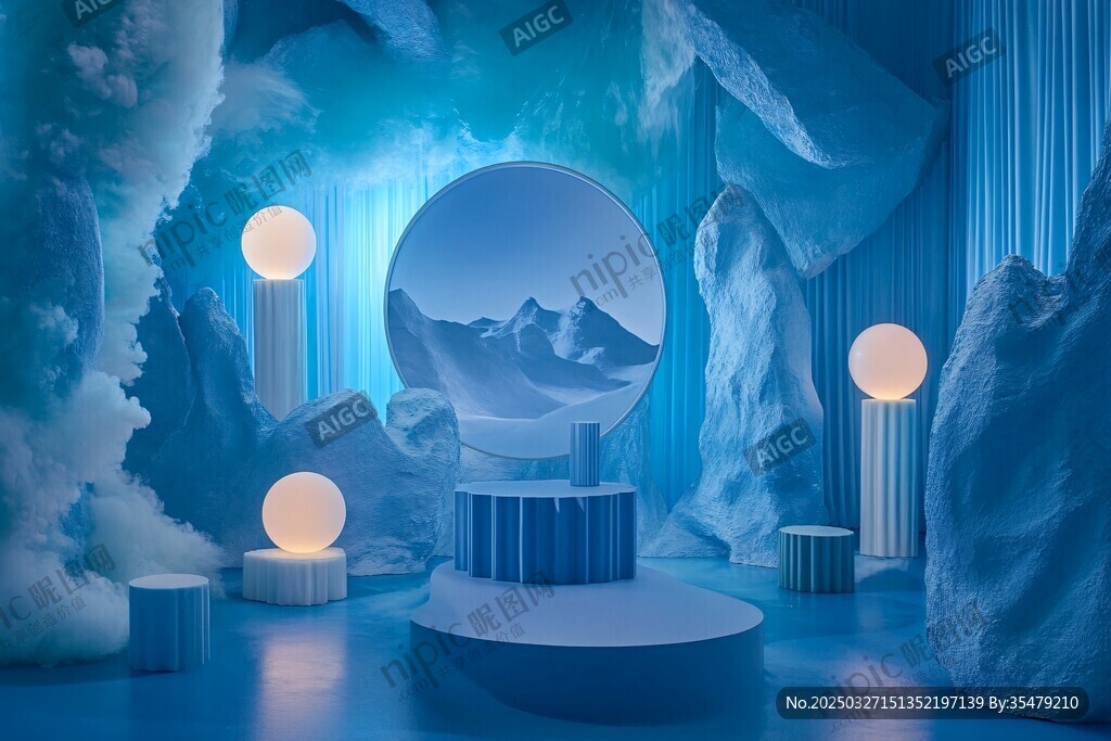 夢(mèng)幻冰雪風(fēng)產(chǎn)品展示空間