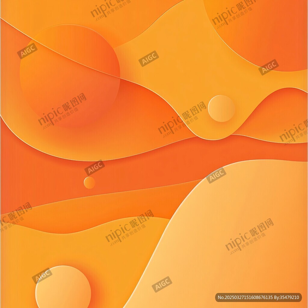 橙色漸變流體抽象背景圖