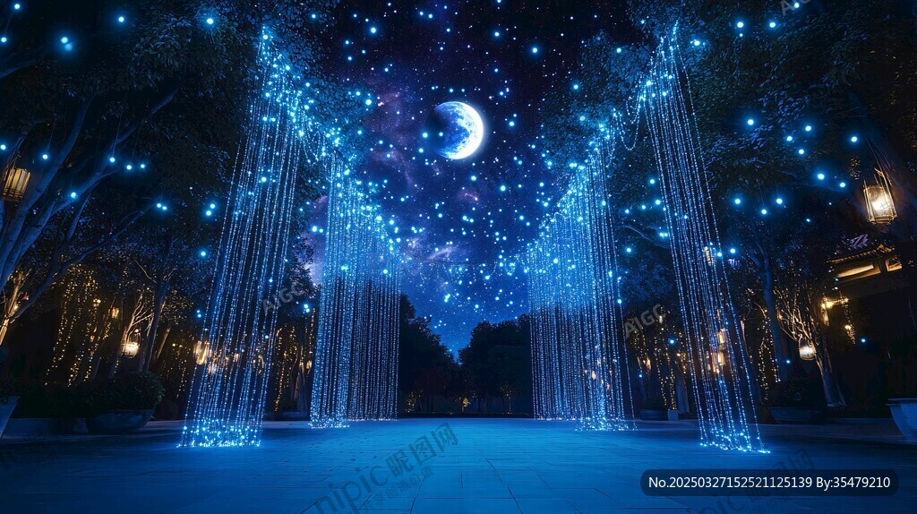 夢幻星空燈光夜景秀