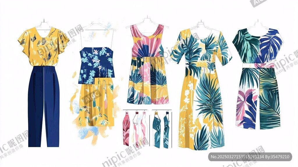多彩熱帶風(fēng)女裝系列展示