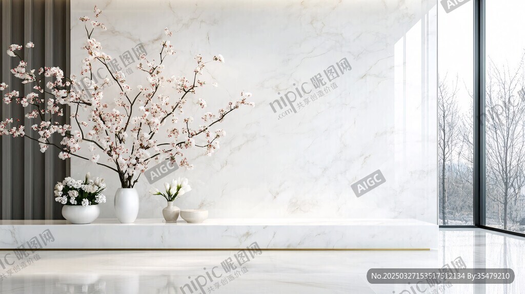 現(xiàn)代簡約風(fēng)室內(nèi)插花景致