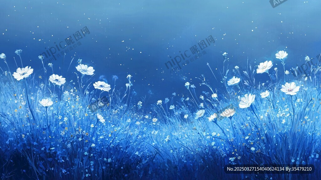 夢幻藍調雛菊浪漫花海