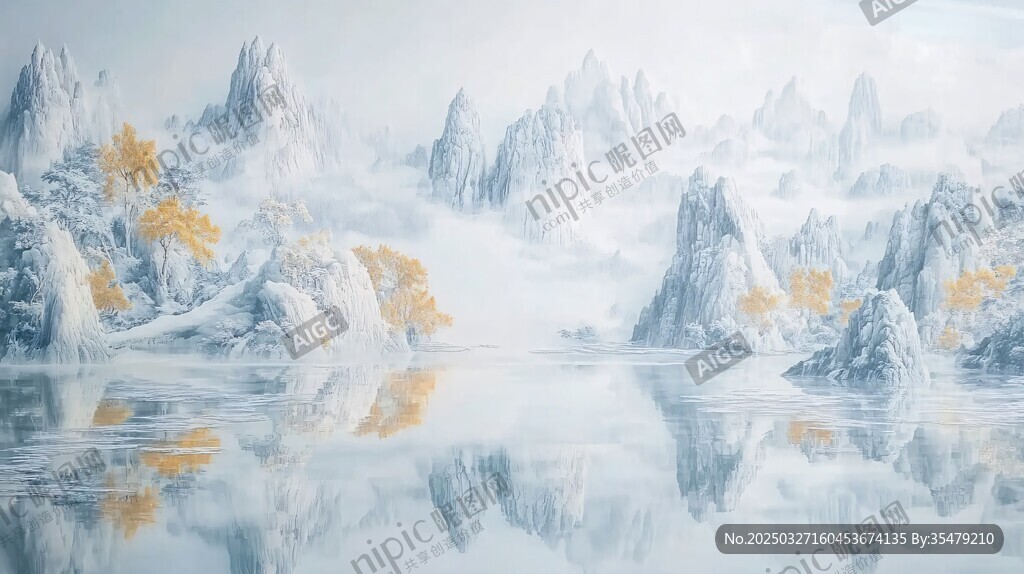 水墨山水意境圖