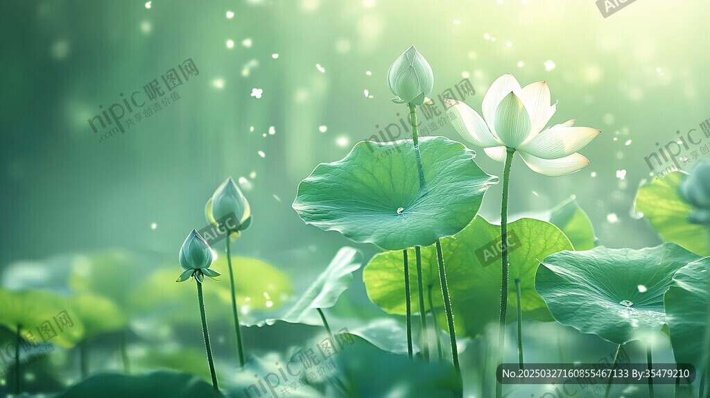 清新荷塘 荷韻悠然