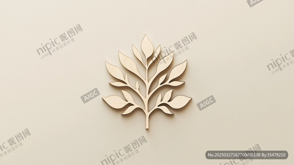 木質樹葉裝飾圖案
