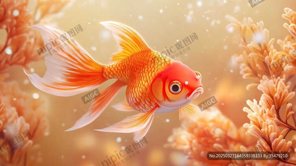 靈動(dòng)金魚(yú)暢游夢(mèng)幻海底