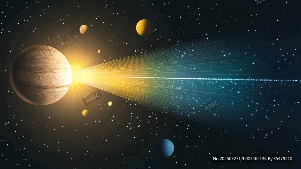 夢幻宇宙星球璀璨景象