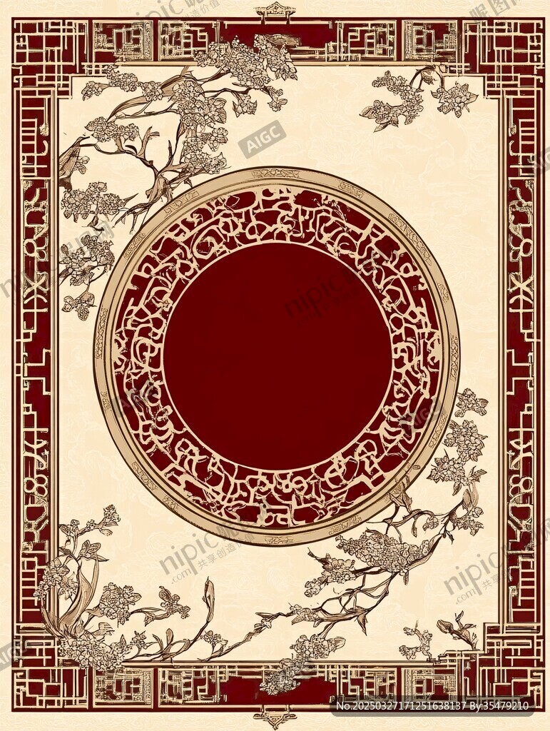 中式傳統花紋裝飾圖案