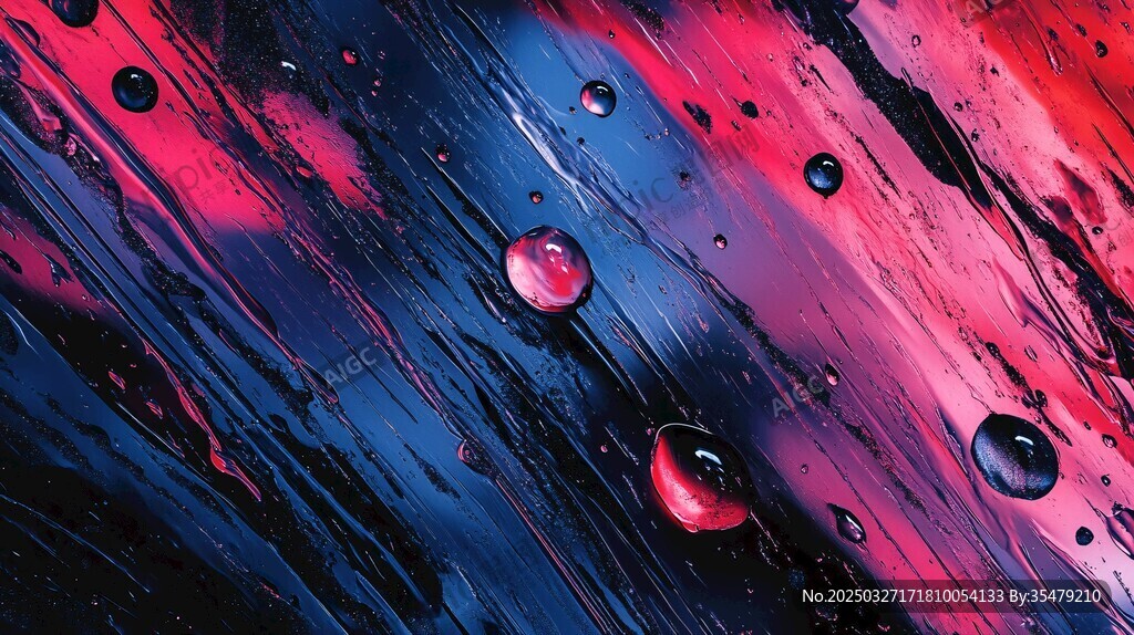 夢幻色彩水滴抽象紋理畫面