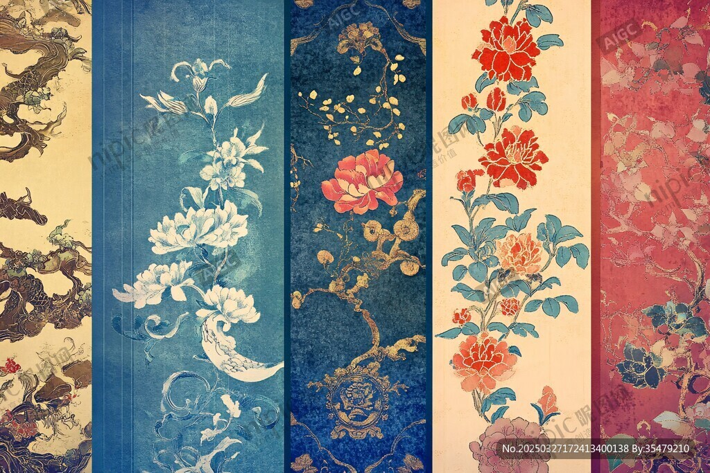 中式傳統(tǒng)花卉紋樣圖案集