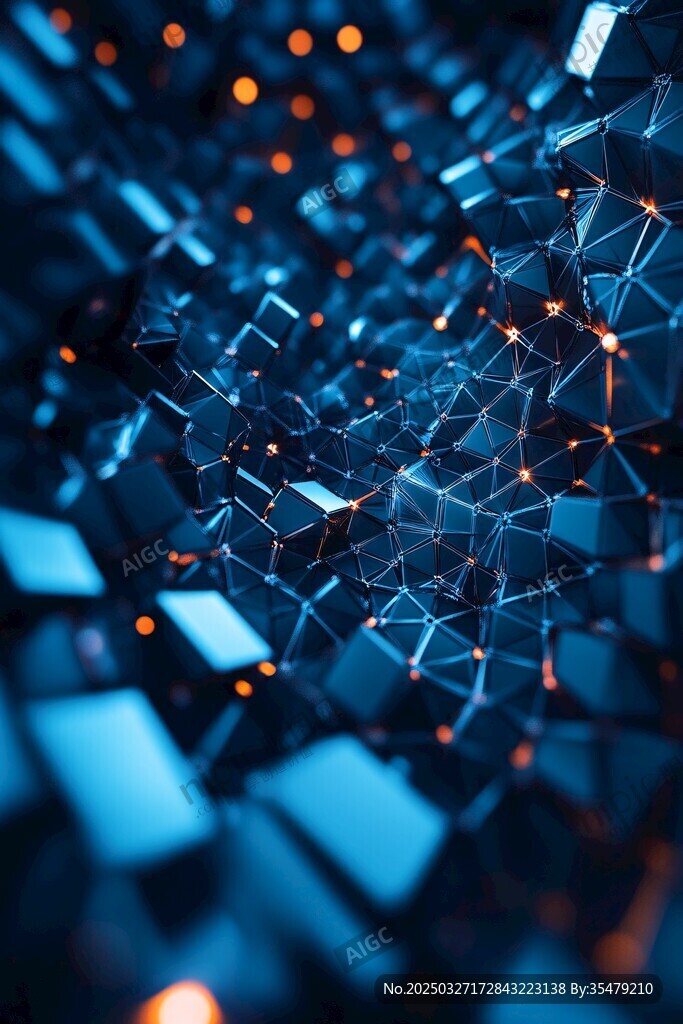 科技感幾何數字虛擬場景