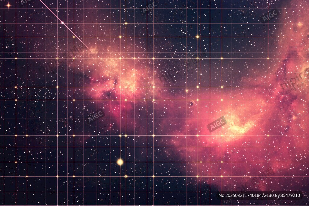 夢幻宇宙星空網(wǎng)格景象