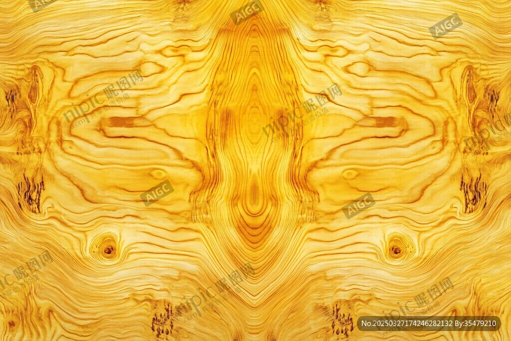 對稱木紋圖案的精美紋理