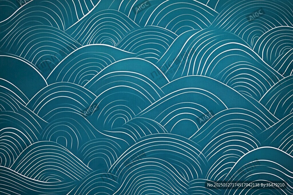 藍白海浪紋理背景圖案