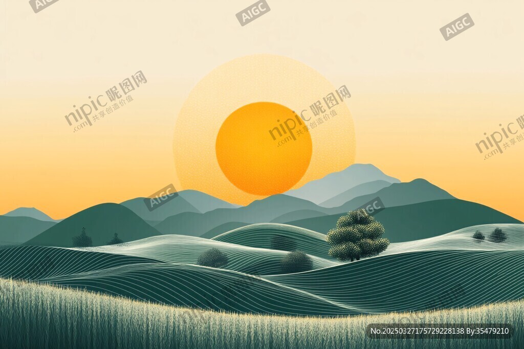 田園落日風(fēng)光