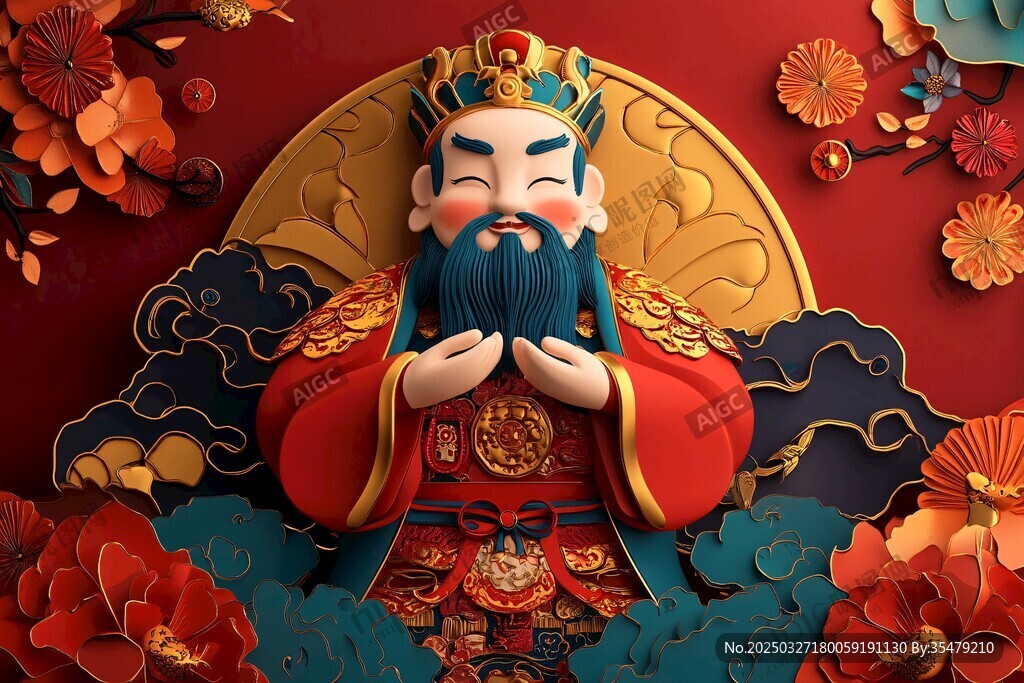 財神爺賀歲 中式喜慶元素